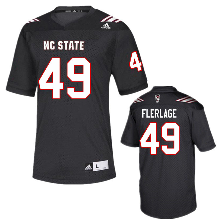 Men #49 Bernard Flerlage NC State Wolfpack College Football Jerseys Sale-Black - Click Image to Close